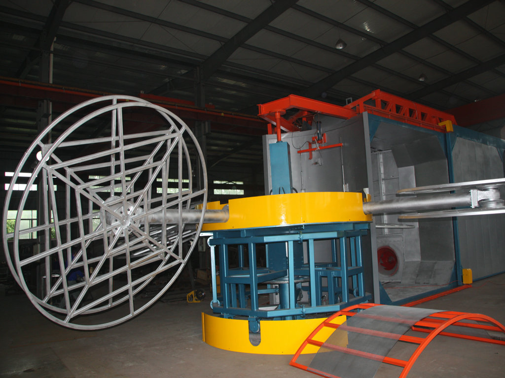 Máquina de moldeo rotacional de carrusel deslizante con horno fijo
