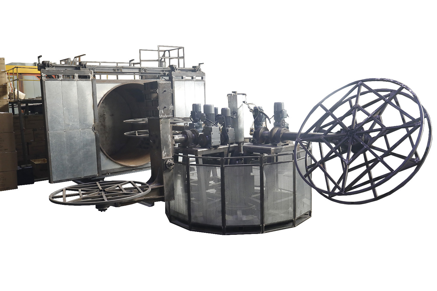 Máquina de rotomoldeo de carrusel de 4 brazos para tanques de agua en china